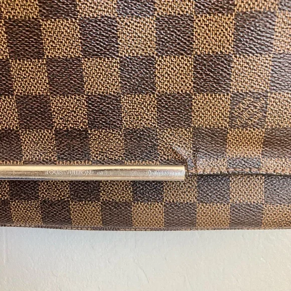 Authentic LOUIS VUITTON Damier Ebene Hoxton GM Shoulder Bag Brown (Made in USA) - Picture 4 of 16